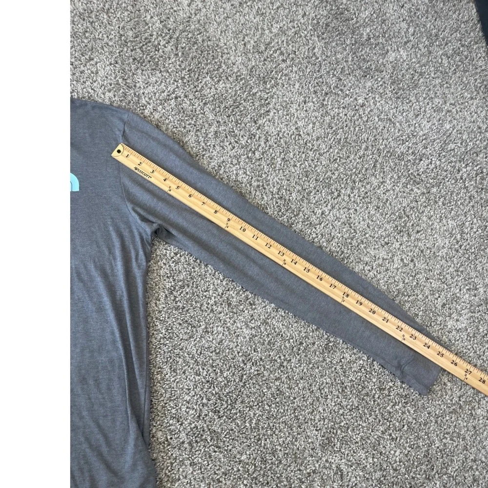 The North Face Long Sleeve Tee Mens Medium Gray Excellent Mountain Graphic Shirt